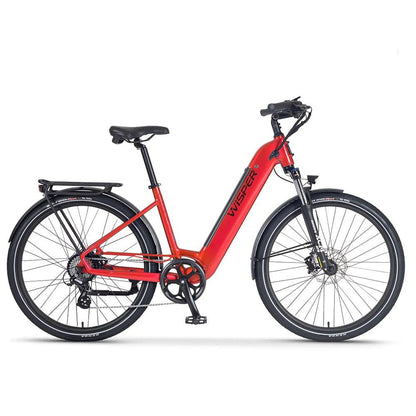 Wisper Wayfarer H7 Hub-Drive Step-Through E-Bike - Pillar Box Red - Swift Ebike Hub