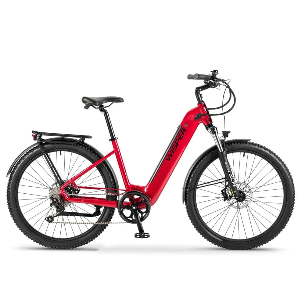 Wisper Wayfarer H7 Hub-Drive Step-Through E-Bike - Pillar Box Red - Swift Ebike Hub