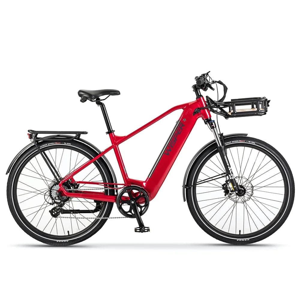 Wisper Wayfarer H9 Hub-Drive Crossbar E-Bike - Pillar Box Red - Swift Ebike Hub