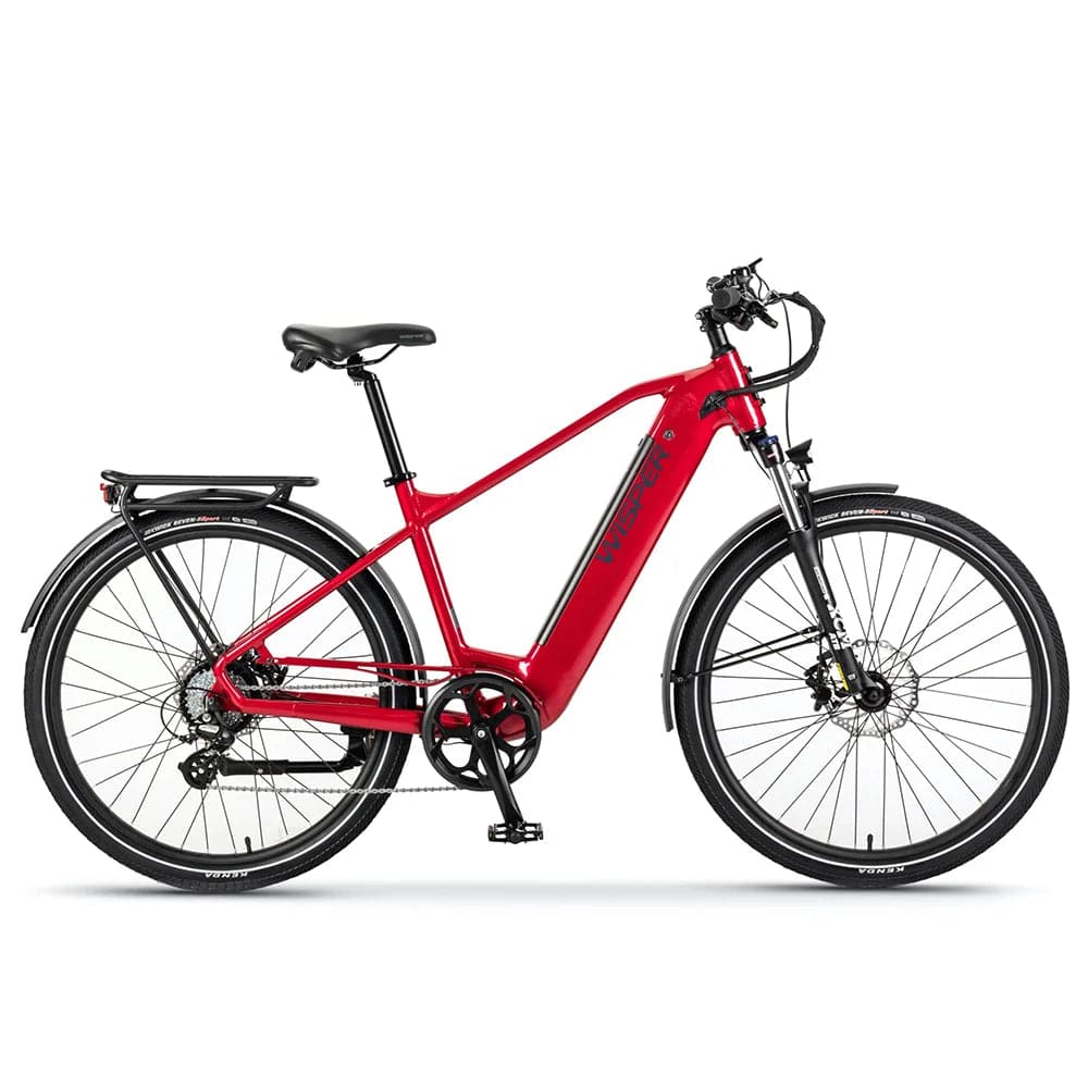 Wisper Wayfarer H9 Hub-Drive Crossbar E-Bike - Pillar Box Red - Swift Ebike Hub